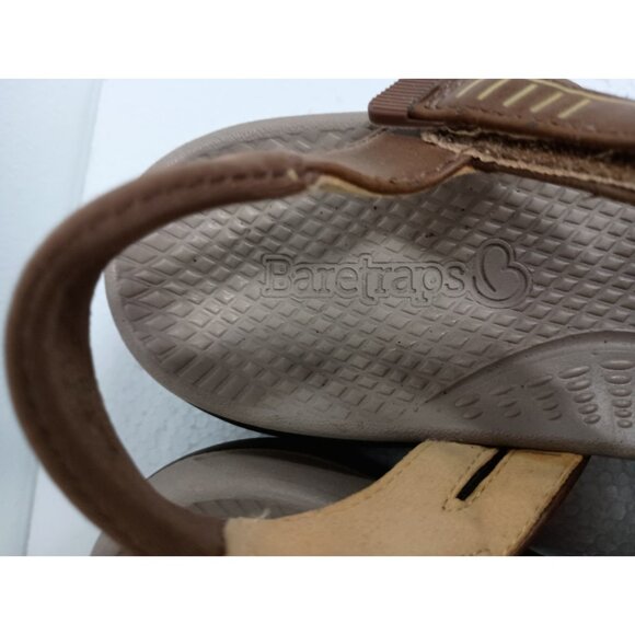 Baretraps Womens Florrie Sandals Size 7.5M Brown Leather Comfort Flat Closed Toe - Picture 6 of 11